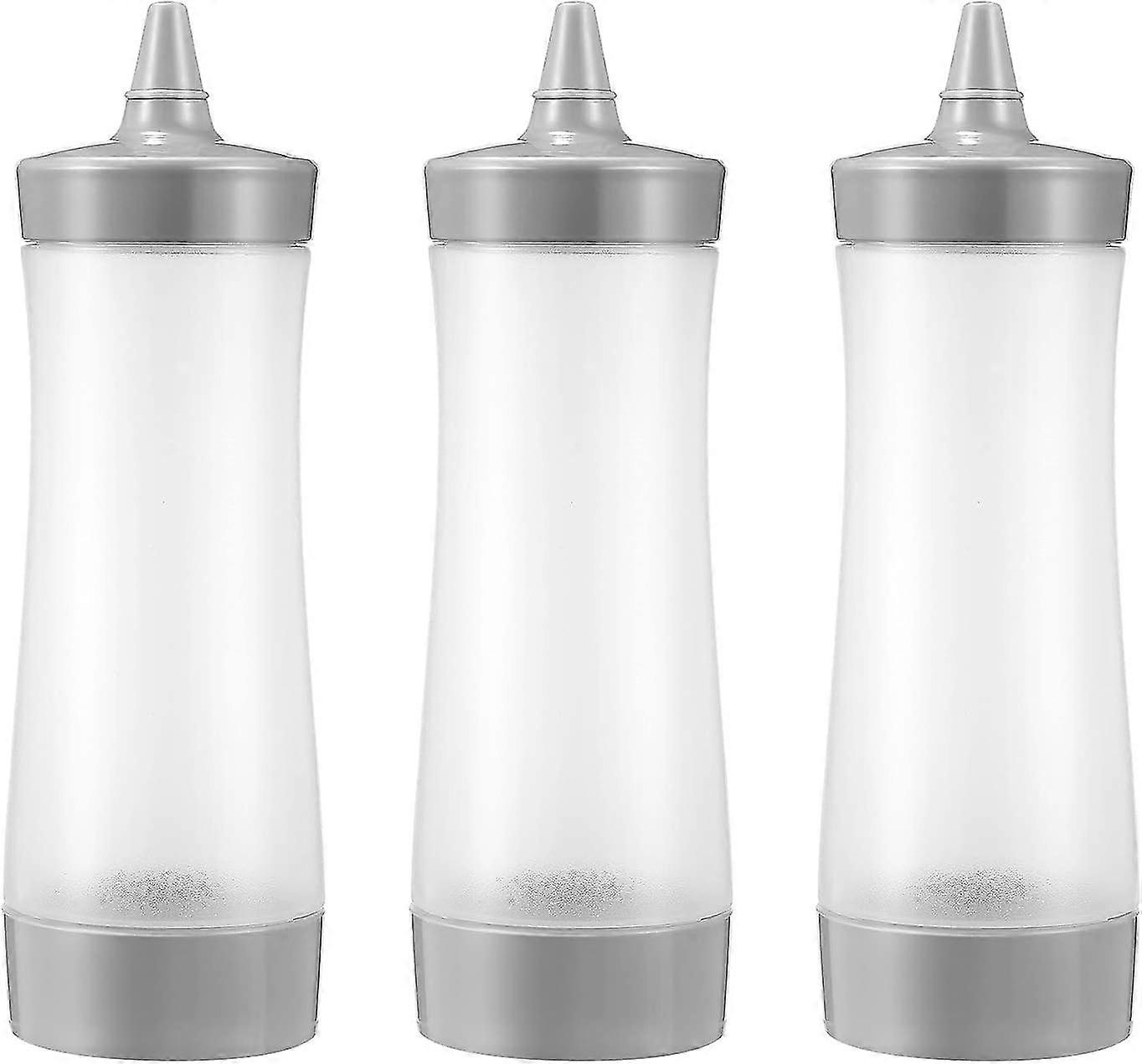 Plastic Squeeze Bottle Sauce Dispenser With Tip Cap For Condiments Barbecue.