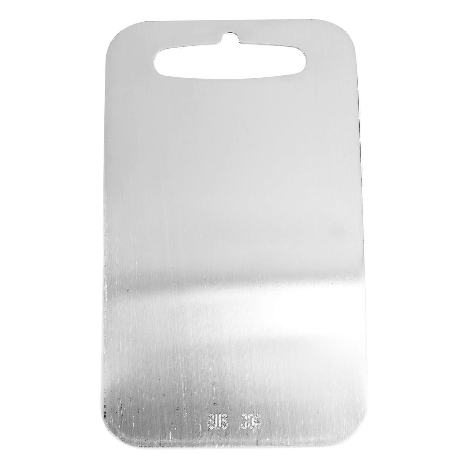 Stainless Steel Cutting Board Rust-proof Rectangular Chopping Board Wear-resistant Bake Board (size S)