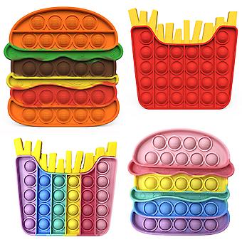 4 Packs Pop It Fidget Toys Pack, Push Pop Bubble Fidget Sensory Toys, Autisme Speciale behoeften Stress Relief Siliconen Druk verlichten Speelgoed, Squeeze Toy