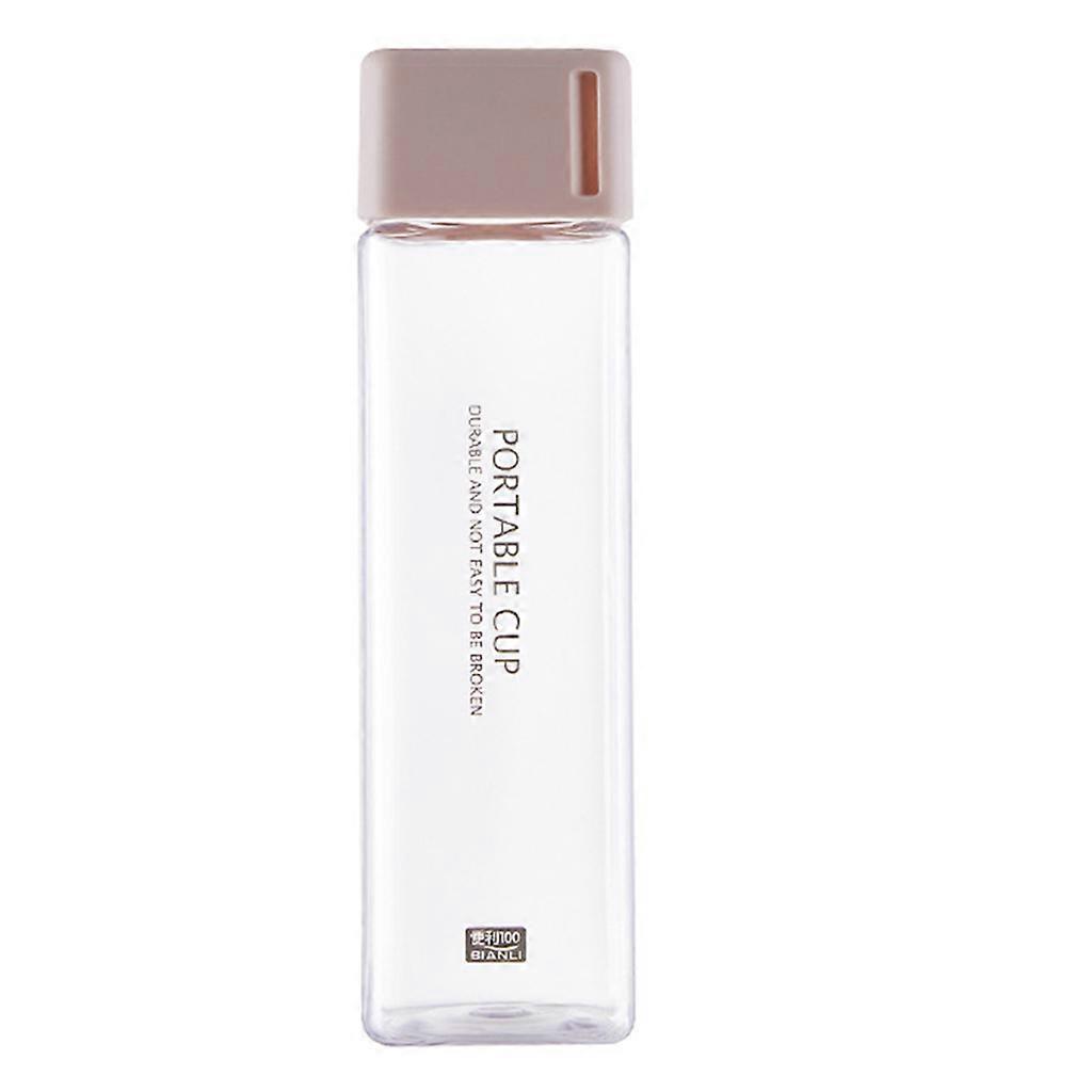 Square Frosted Water Bottle Portable Transparent Bottle Fruit Juice Leak-proof