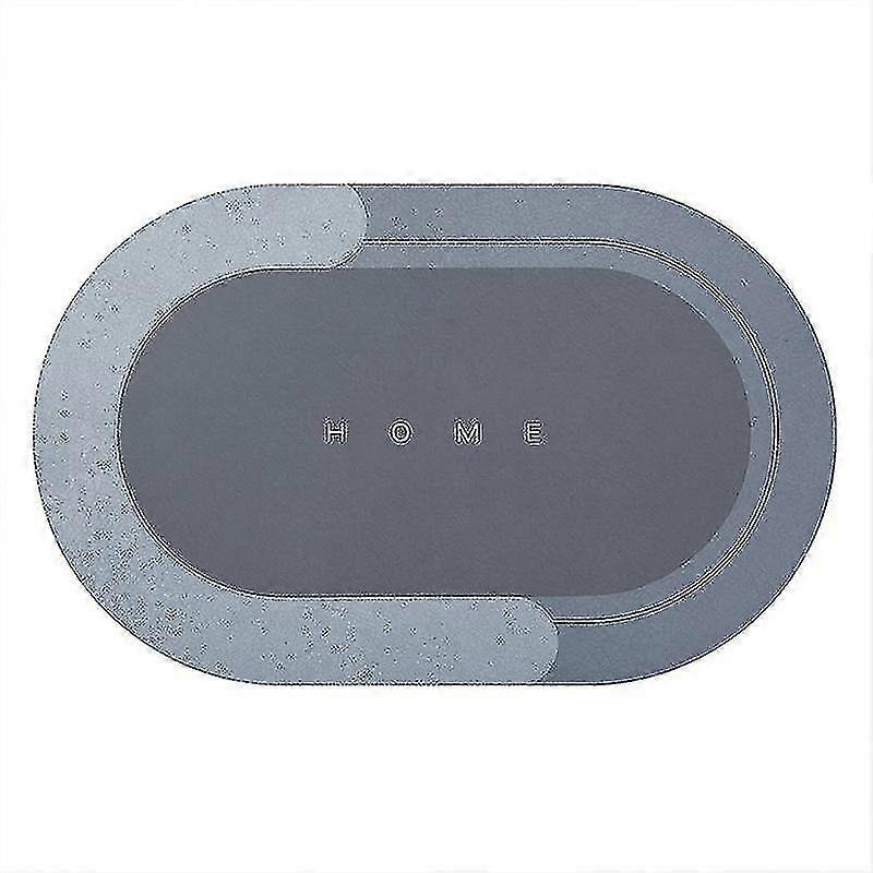 Round Shape Bathroom Rugs Shower Floor Mats Absorbent Non Slip Fast Drying( Size,Color : 50cm*80cm-Blue