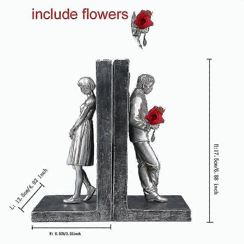 אוסף בנקסי פסלוני פיסול קצוות ספרים קצוות ספרים דקורטיביים מדף ספרים עיצוב תואם חדר שינה ספריה תצוגת משרד שולחן עבודה