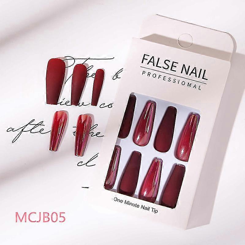 24st Gradient Färg Nagelplåster Söt stil Avtagbar Lång Stycke Manikyr