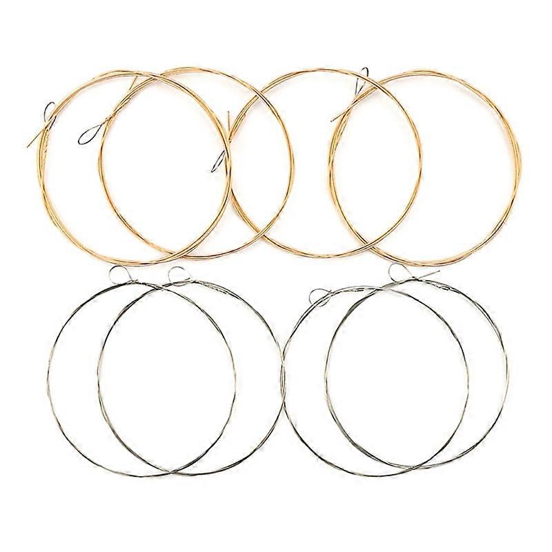 8 Pieces/set Quality Mandolin Strings Kits, Four Sizes Durable Steel Material