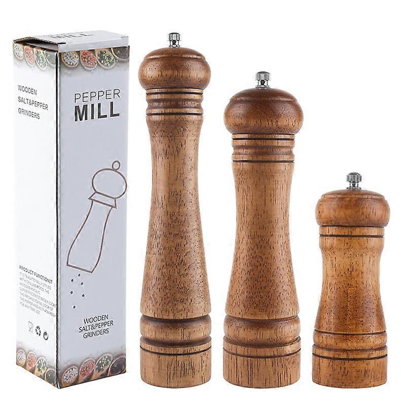 Wooden Salt and Pepper Grinder Set 3Pcs
