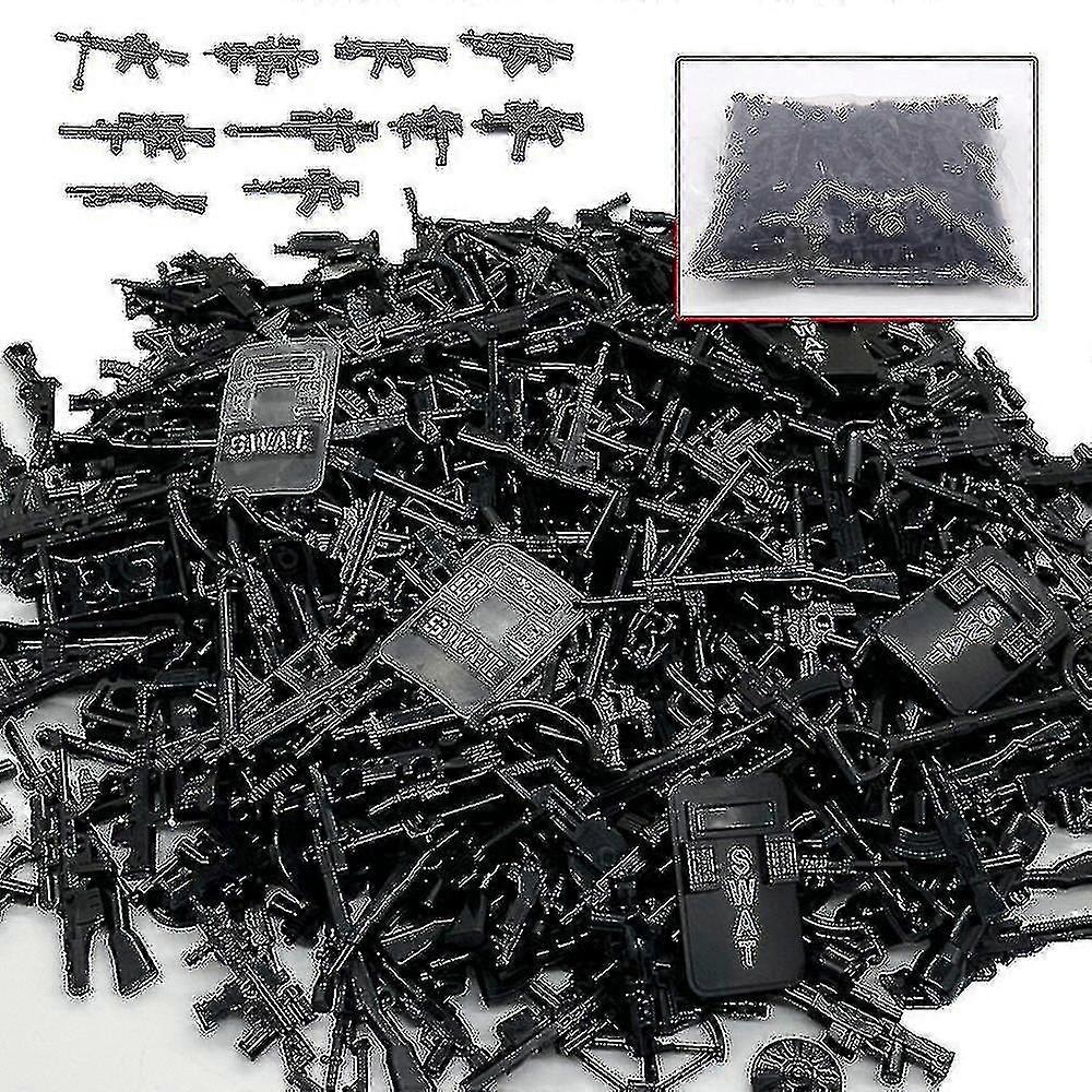 100pcs στρατός όπλα όπλα κομμάτια συναρμολόγηση μπλοκ στρατιώτη φιγούρα αξεσουάρ Diy Moc τούβλα αξεσουάρ Ww2 στρατιωτικά παιχνίδια όπλων δώρο για τα παιδιά