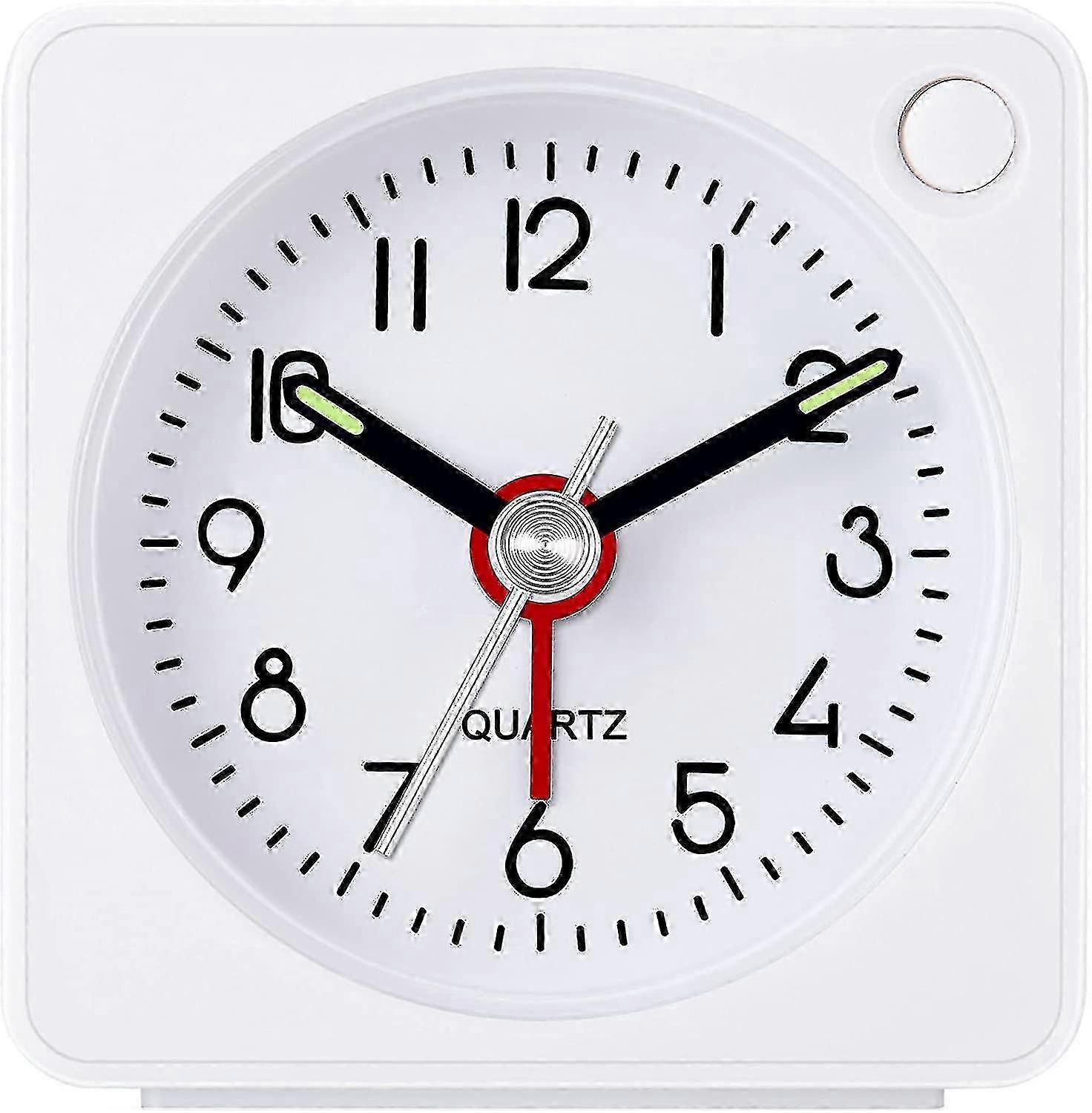 Portable Mini Travel Small Alarm Clock Mute Four-segment Bb Alarm Snooze Light Student Desk Clock