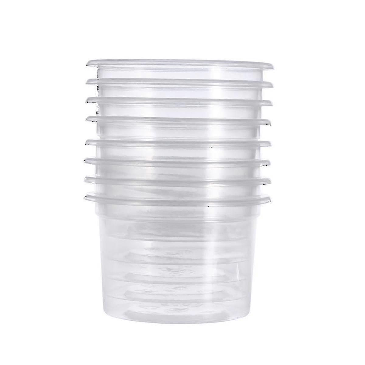 100pcs 5oz Disposable Clear Up Plastic Portion Containers Portion Cups With Lids