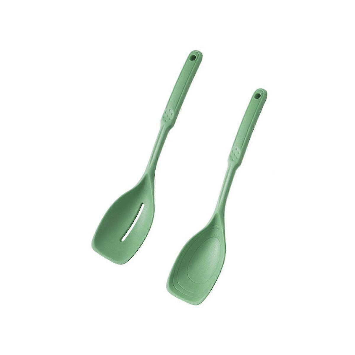 Silicone Cooking Spoon,non-stick Slotted And Solid Spoon Set With Deep Bolw And Measurement , Kitch