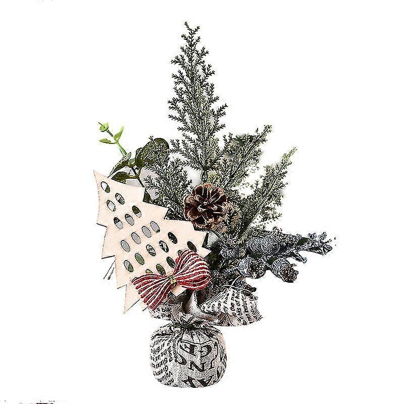 Mini Christmas Tree Tabletop Decorations Christmas Home Decor Artificial Berries Pine Branch