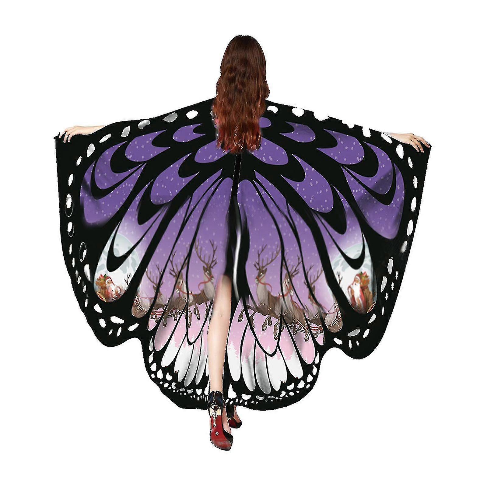 אנימה קוספליי כנפיים צעיף פרפר תליון למבוגרים מסתובב ליל כל הקדושים ריקוד שחור פוליאסטר משחק ח כוכב סוראקה
