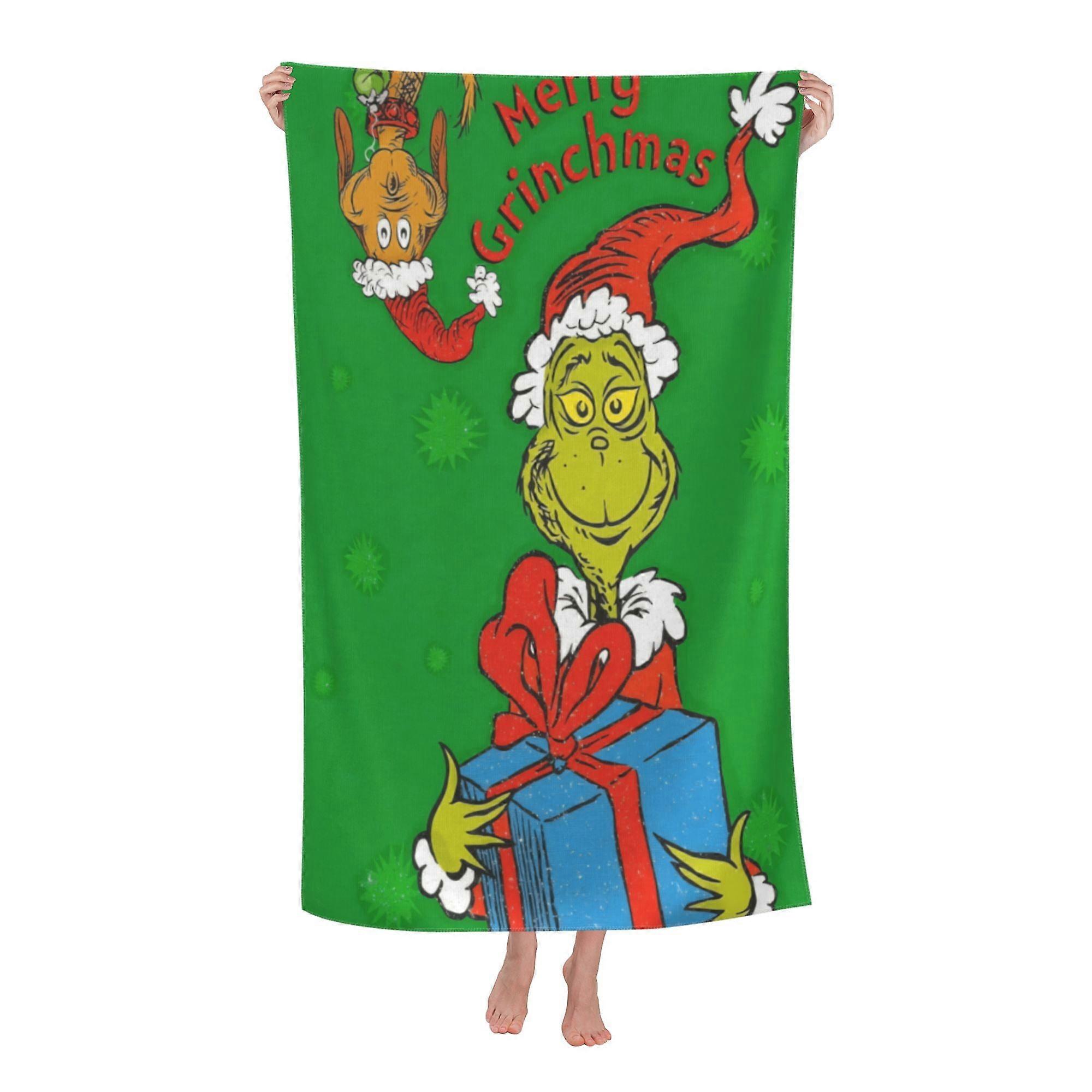 w511The Grinch Beach Towel, Large Microfiber Bath Towelqlx511
