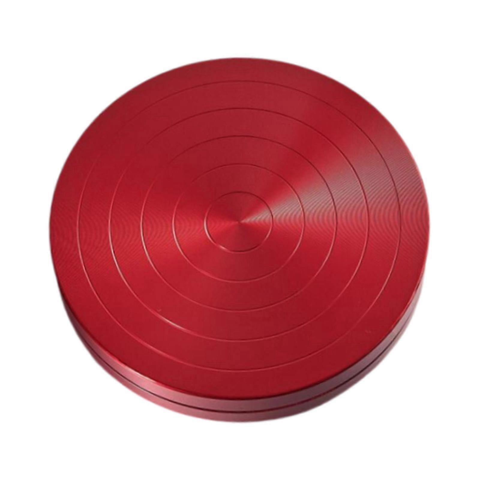 Baletní soustružnická deska Prémiový hliníkový kulatý tréninkový disk pro krasobruslaře červený průměr 12cm