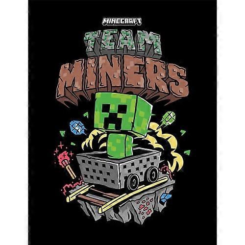 Minecraft Team Miners Framed Poster
