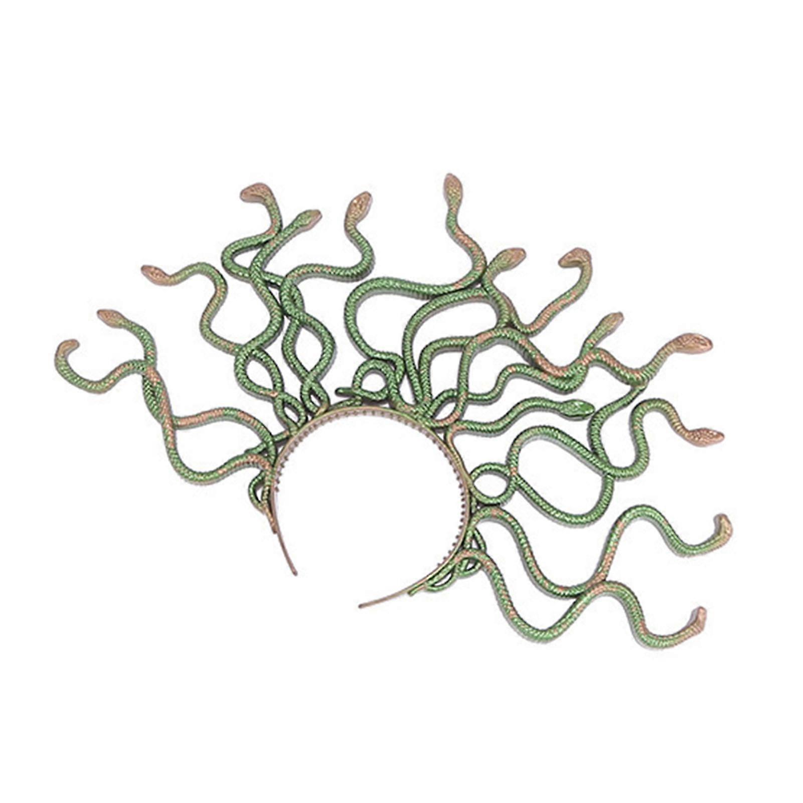 Funny Vivid Elastic Halloween Headband Queen Cosplay Curved Snake Shape Hair Hoop Festival Props