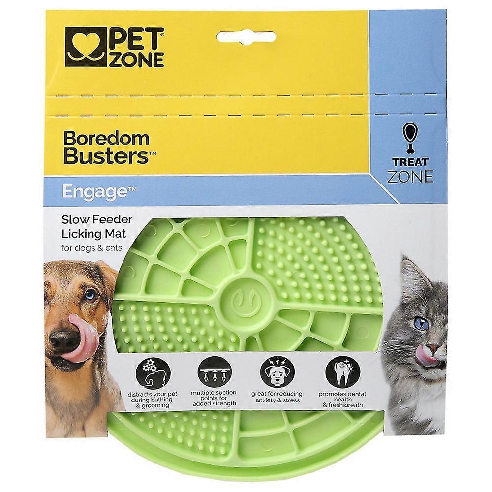 宠物区产品 Boredom Busters Engage 慢速喂食器舔垫,每个 1 个 / 绿色