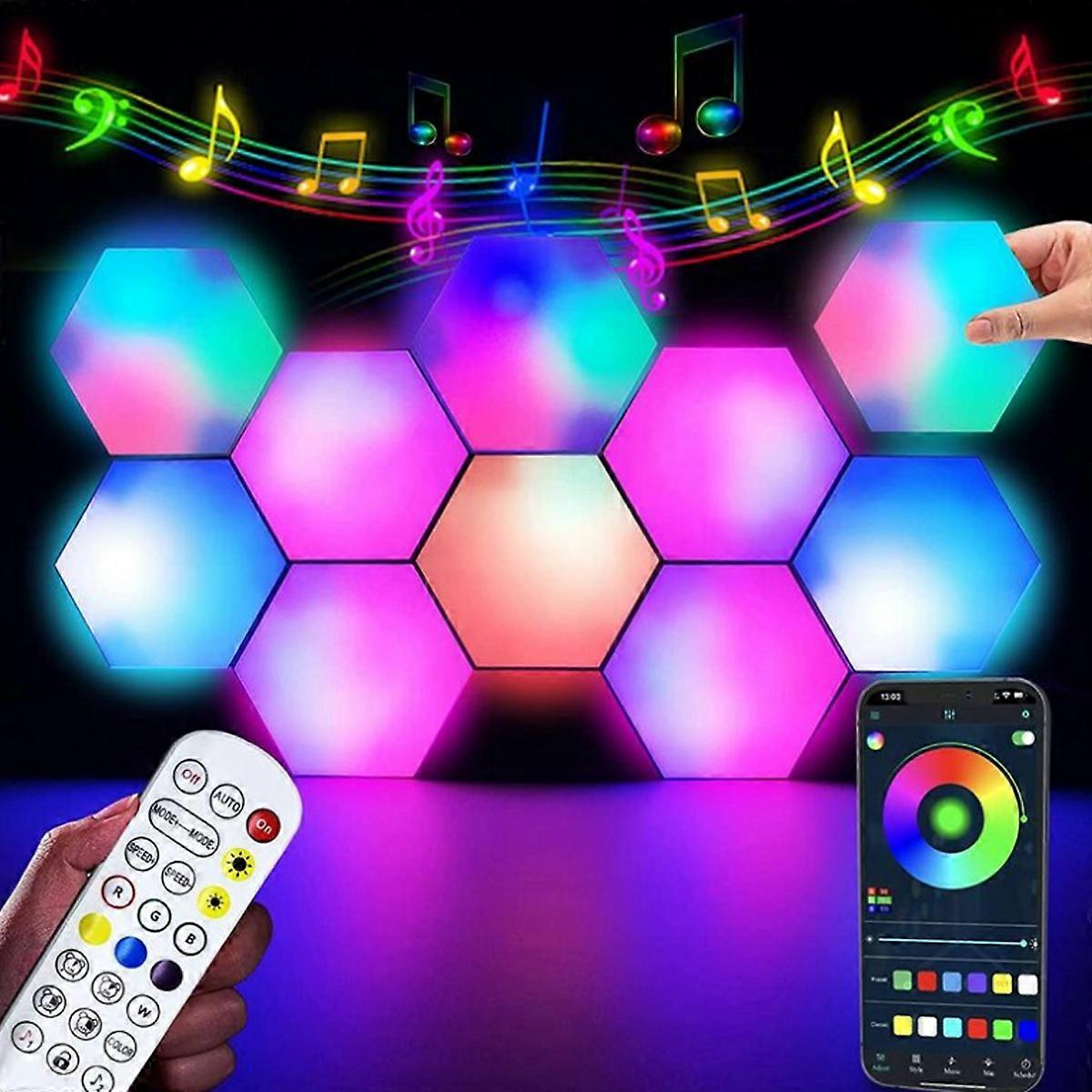 RGB Game Decoration Application LED Panel and Remote Control LED Wall Light Game Light Synchronization Music LED Light Hexagonal