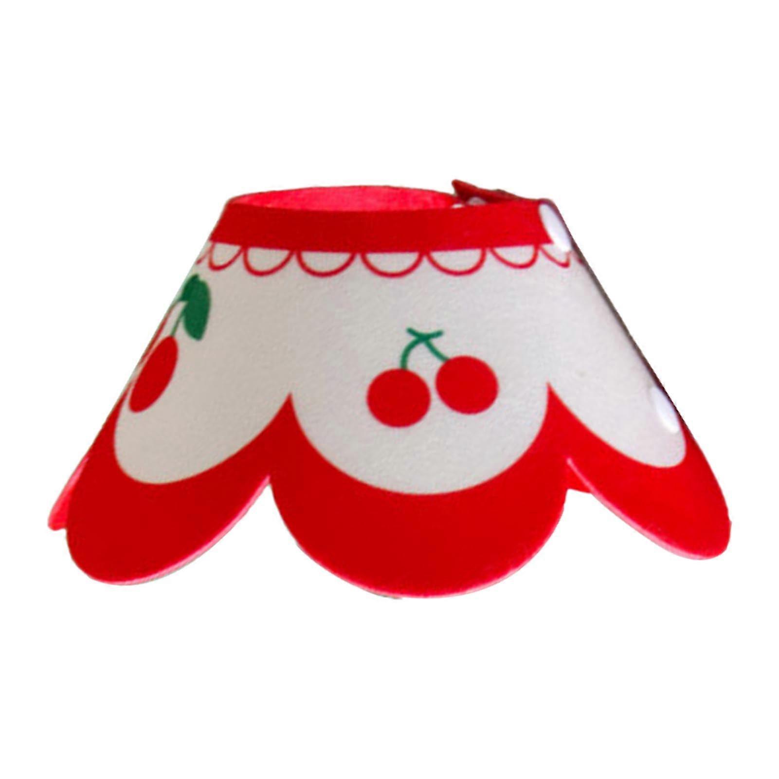 Cat Cone Collar Soft Felt Adjustable L Cherry Prevents Lick Bite