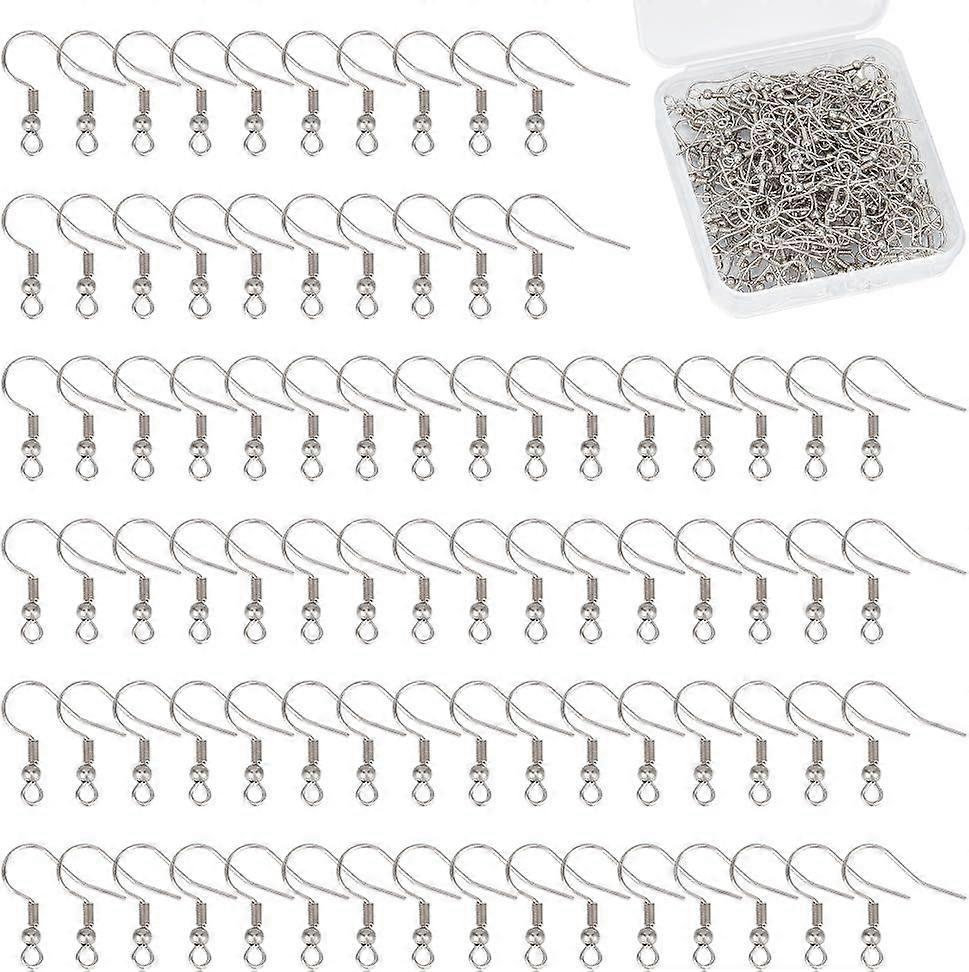 200Pcs Earring Hooks Stainless Steel French Hooks with Horizontal Loop Metal Ear Wires Drop Earring Finding for Jewelry Making DIY Earring Findings 20