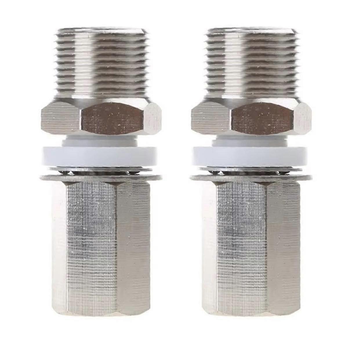 2Pcs S216 3/8-24 to SO239 Antenna Mount Adapter SO-239 to 3/8-24 Threaded Antenna Mount Adapter for