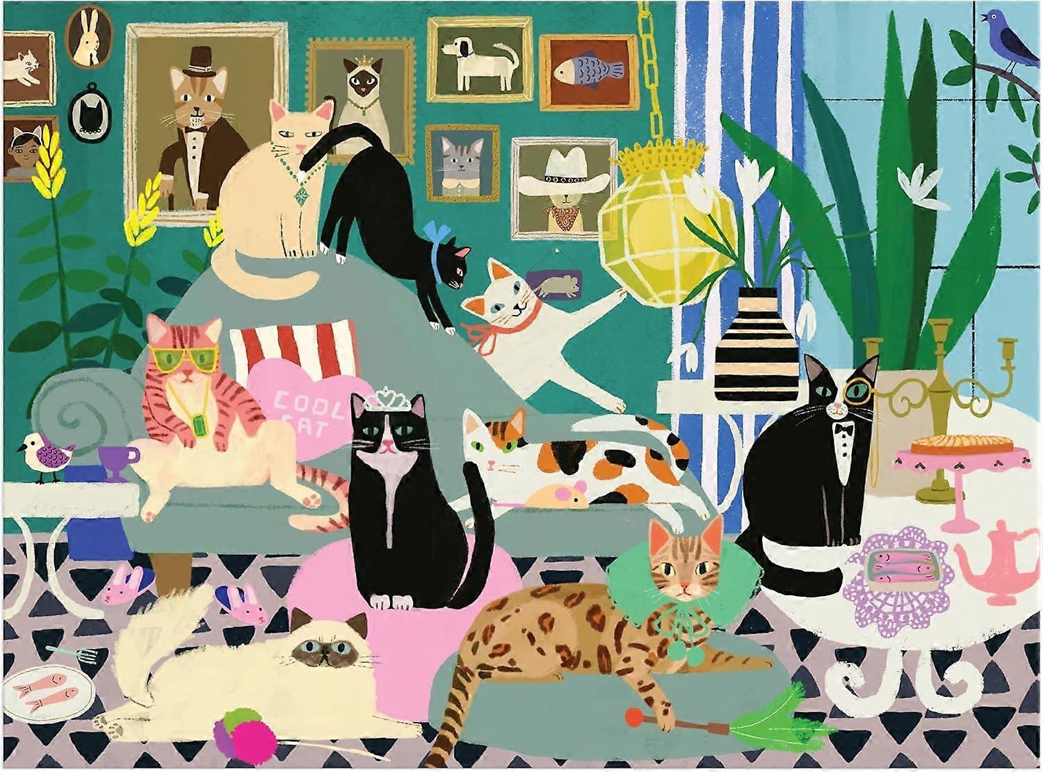 Galison Glamour Cats Jigsaw Puzzle (1000 Pieces)