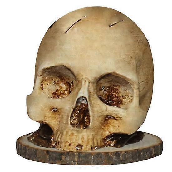 Skull Cutter Holder Horror Skull Resin Figurine Kitchen Countertop Cutter Block Organizer Stand