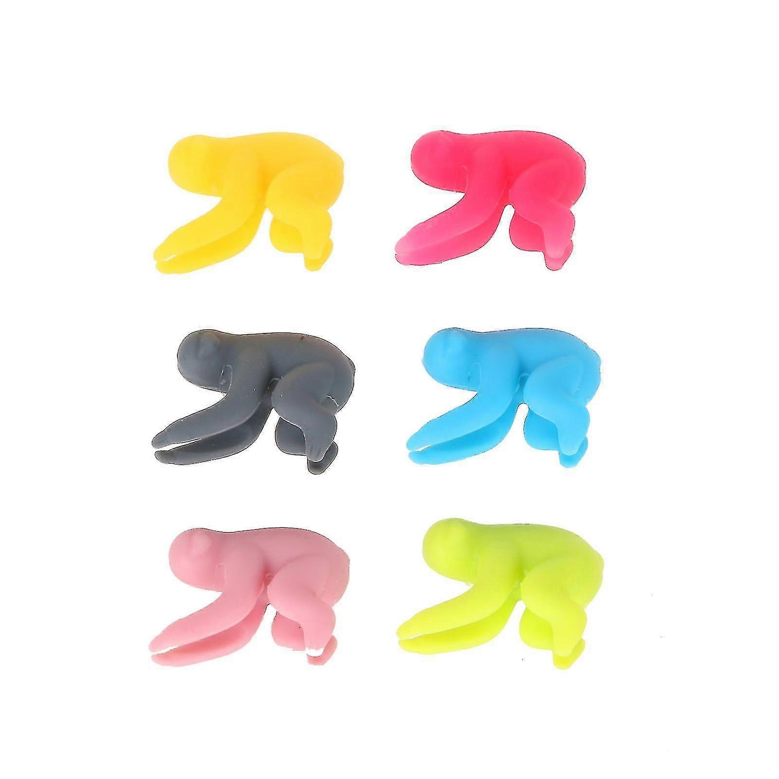 Silikon Faultier Weinglas Recognizer Party Weinglas Marker 6 Farben-dwdz