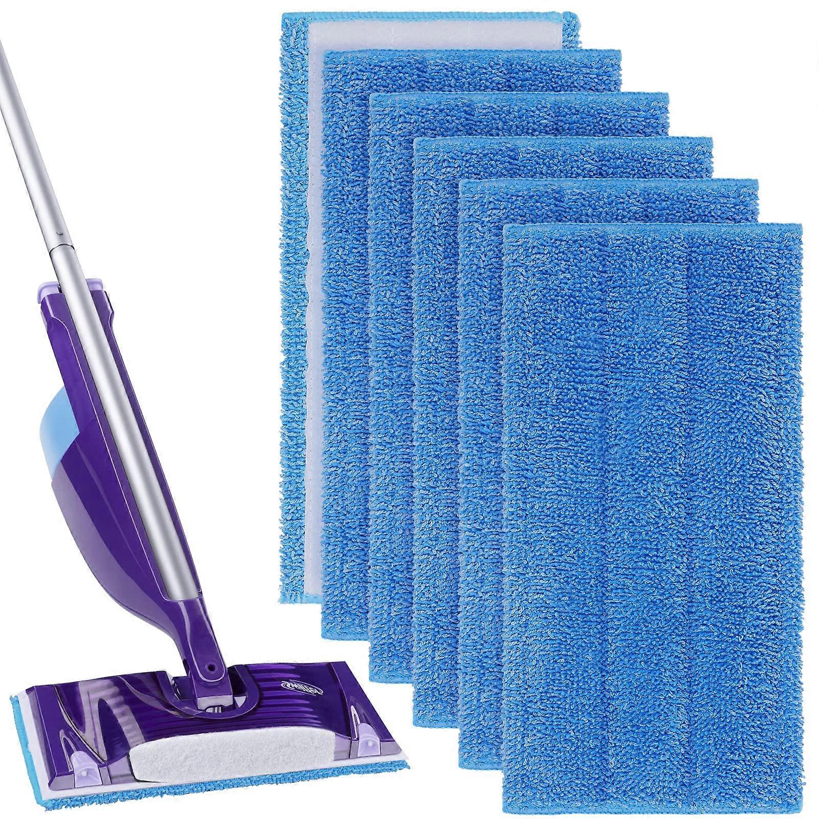 Mop Microfiber Cleaning Pads, 6-Pack Mop Cover Replacement Accessories