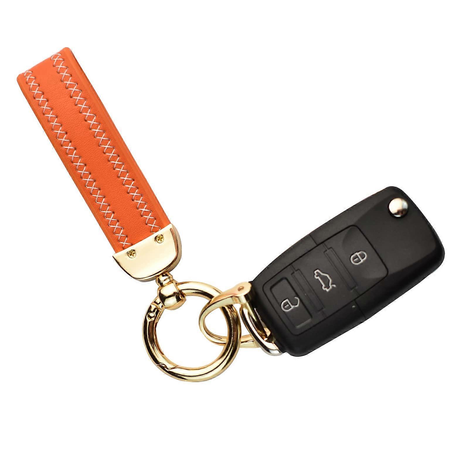 Leather wristlet keychain for car keys, for all