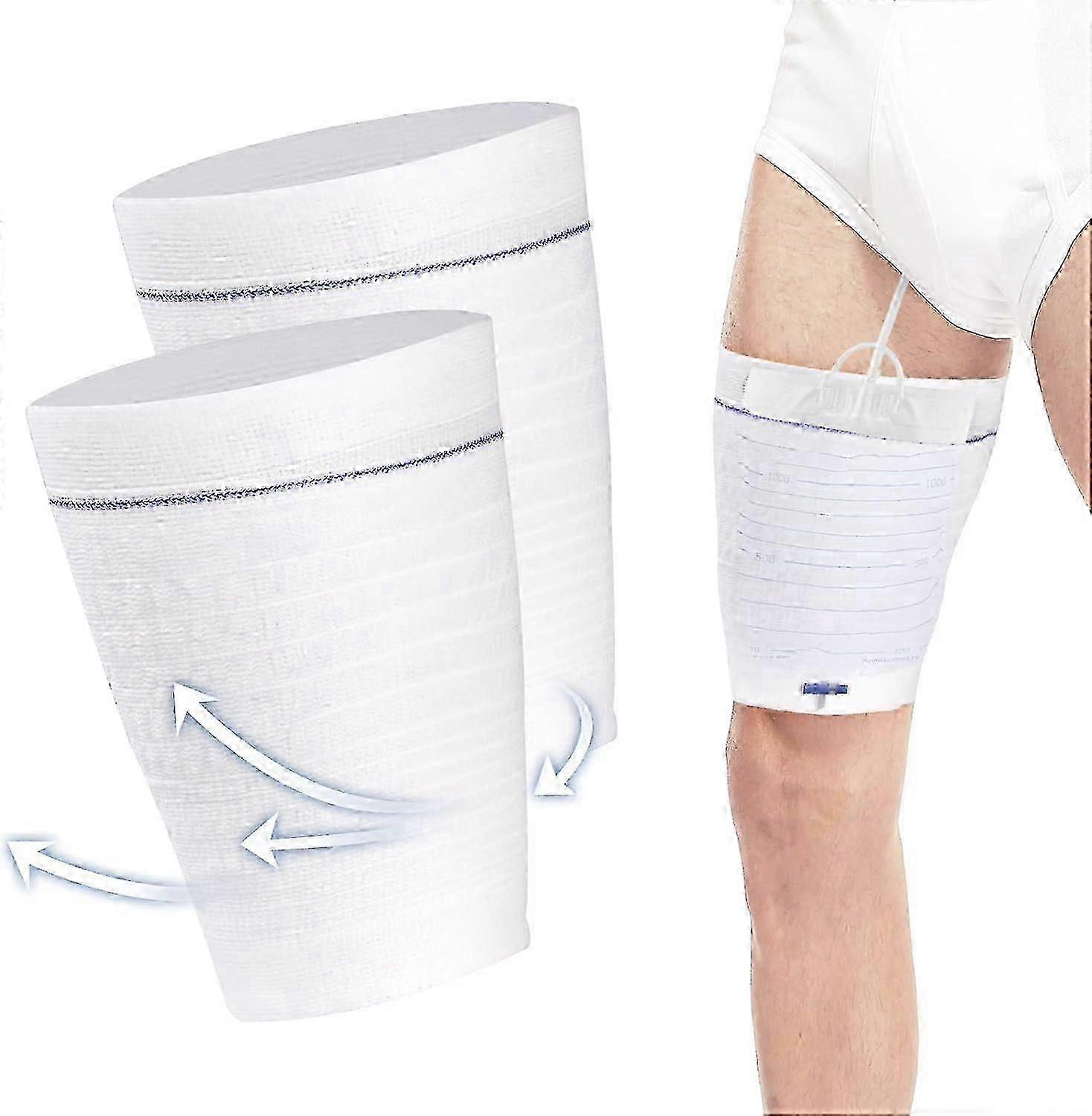 Kateter Benposeholder 2 stk Praktisk Vaskbar Gjenbrukbar Elastansydd Innpakket Urinpose Designet For Inkontinent
