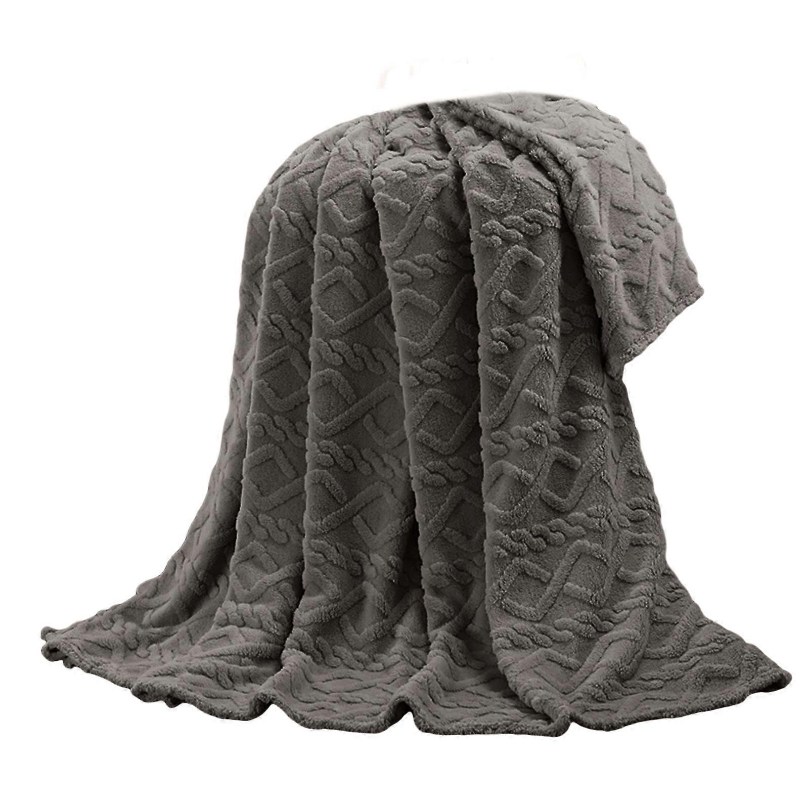 Soft Blanket Spring Summer Air Conditioner Blankets Skin Friendly Throw Blanket Office Shawl Solid Color gentleman gray