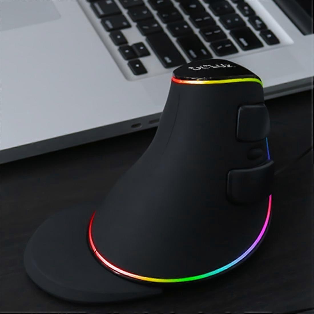 DELUX M618 Plus RGB Wired Optical Mouse Ergonomic Vertical Mouse 4000DPI