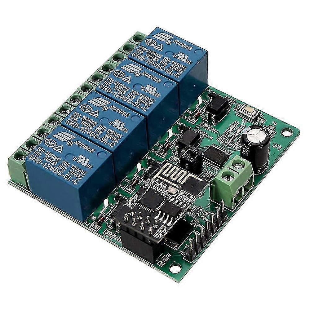DC 12V 4 Channel Relay Board with ESP8266 ESP-01 WIFI Module for Smart Home