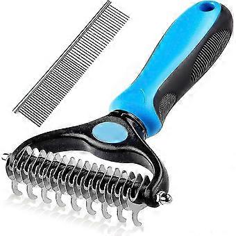 Long Haired Dog And Cat Brush - Pet Undercoat Grooming Brushes, Dog Hair Comb And Professional Dog And Cat Grooming Rakes, Removes Dead Hair, Knots