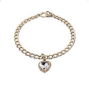 Cat Necklace Collar with Heart Rhinestone Pendant, Lightweight Adjustable Shine Diamond Cute Girl Wedding Birthday Party Pet Necklace Costume Accessor
