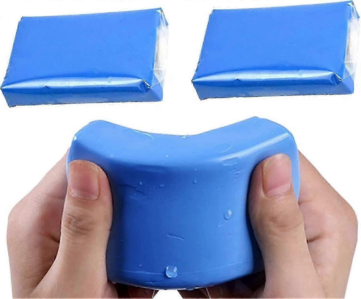 2pcs Clay Bar Car Detailing Clay,2 X180g Auto Magic Clay Bar With Cleaning And Adsorption Capacity For Car, Glassblue