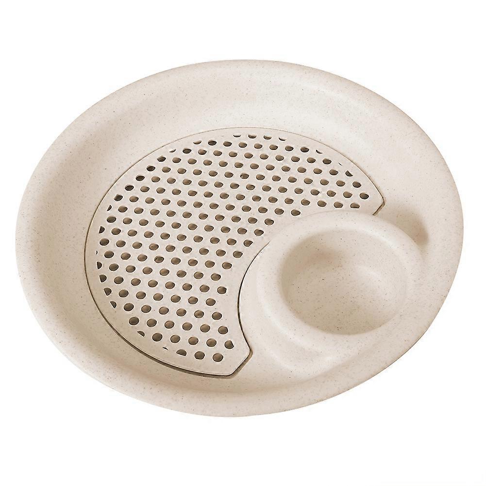 Double Layer Draining Dish Fruit Dumpling Plate with Dipping Vinegar Kitchen Tool