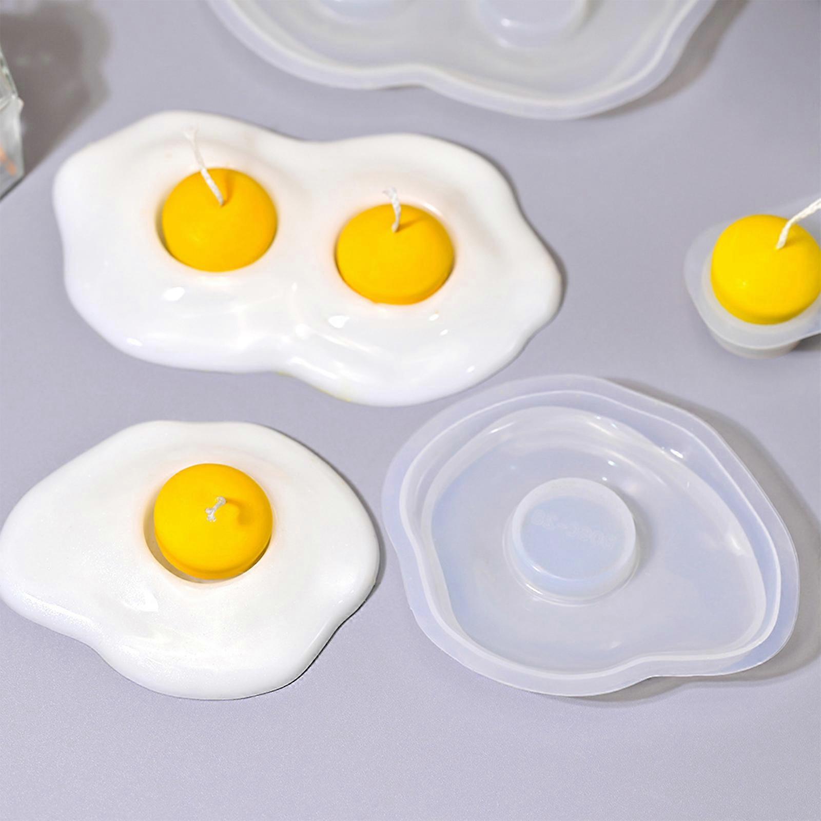 Silicone Fried Eggs Molds Handmade Candle Moulds Silicone Texture Suitable for Making Unique Home Decoration Projects