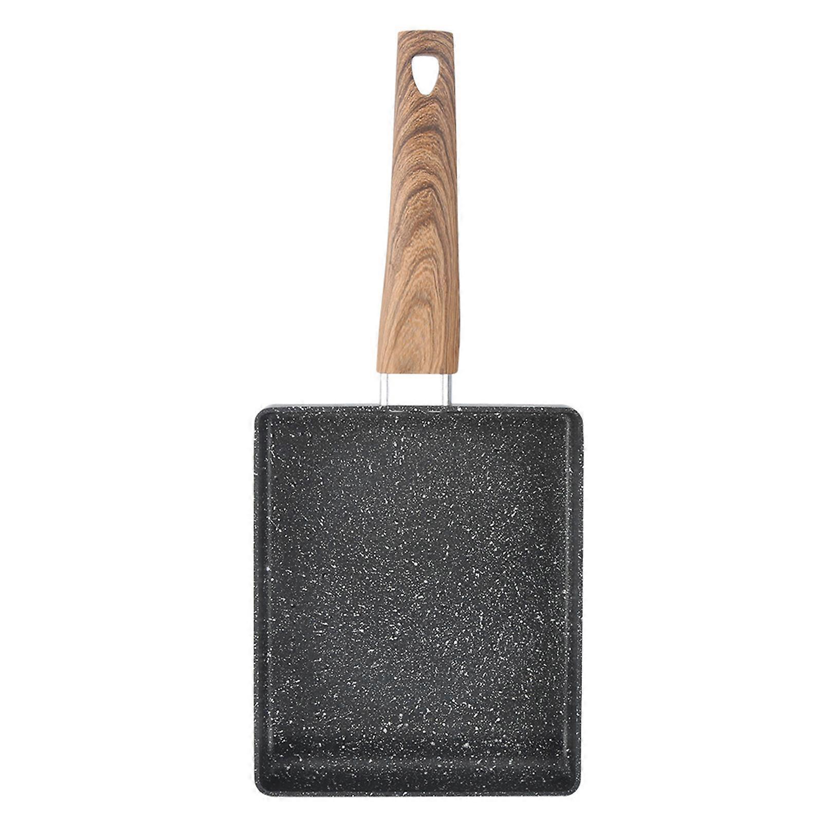 Household Kitchen Utensils Frying Pan Egg Cooking Steak Pan with Handle for Gas and Induction Cooker