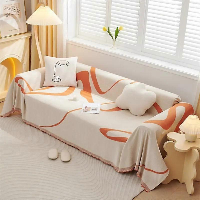 Chenille Sofa Towel Geometric Sofa Cover Anti-skid Sofa Pad All-season Universal Couch Blanket All Inclusive Cover Cloth Towel