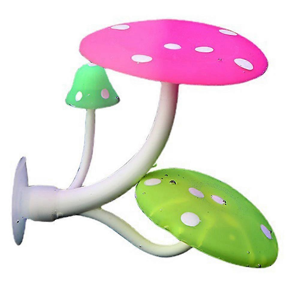 Colorful Fish Mushroom Leaf Pad Double Layer Fish Spawning Perching Leaf Aquariums Decor