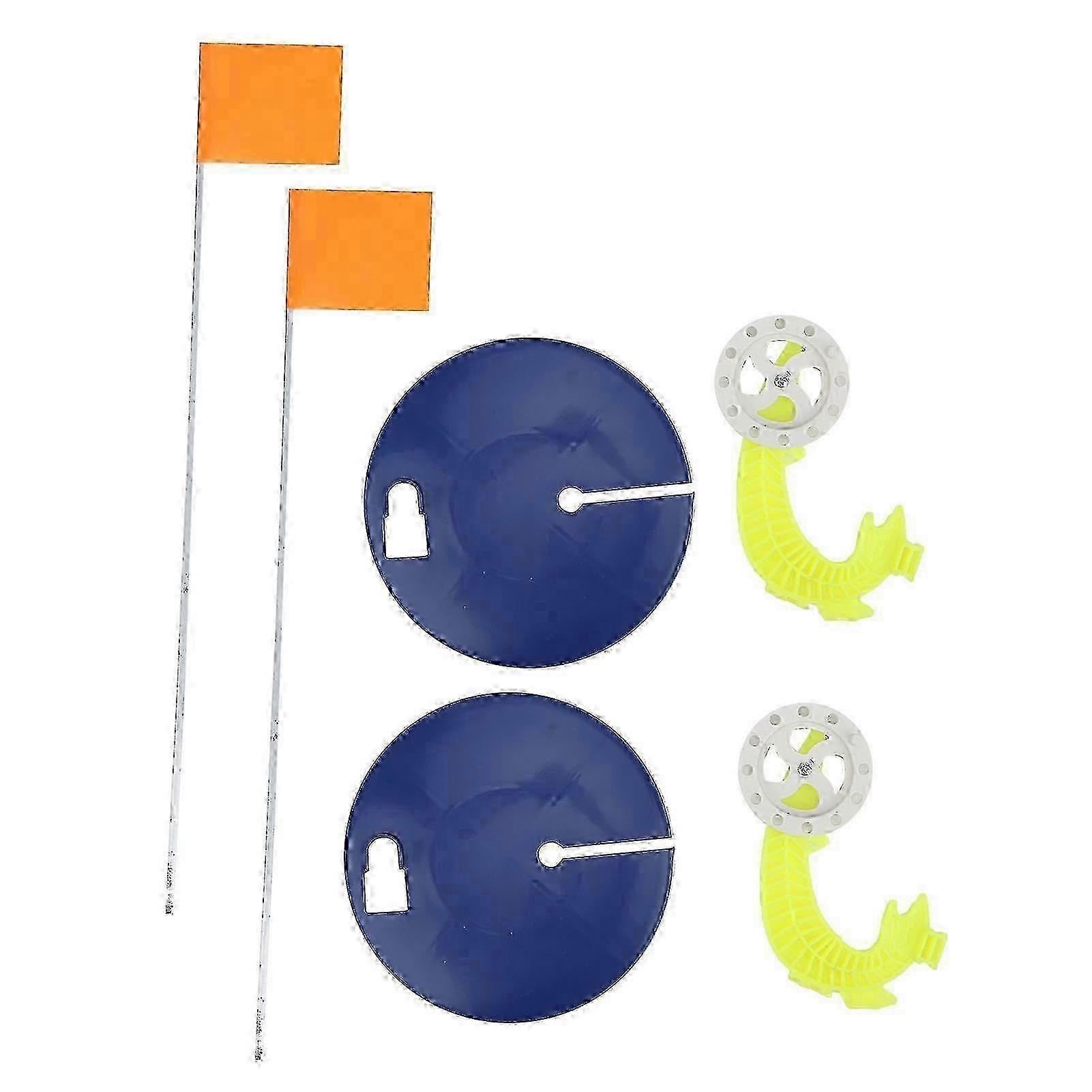 Handheld Winter Ice Fishing Pole Flag Floating Base Without Wire Fishing Accessory Kit