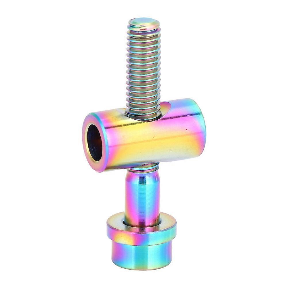Bike Seatpost Bolt, Titanium Bike Seatpost Bolts M5x30/35/40mm Titanium Alloy Bicycle Seatpost Fixed Bolt Round Head Bolt(M5x30-幻彩)
