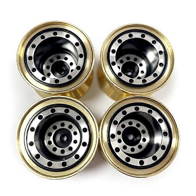 4Pcs Brass Clamp Ring Metal 1.0 Wheel Rim Wheel Hub for FMS FCX24,1