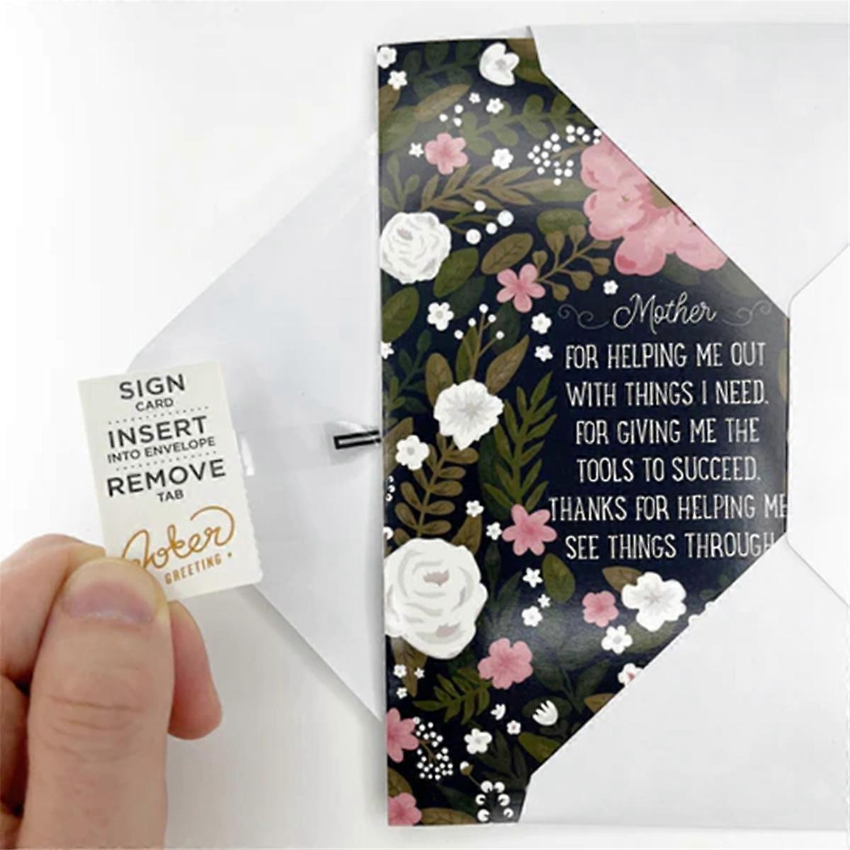 Button Battery Mothers Day Gift Thank You Cards,C