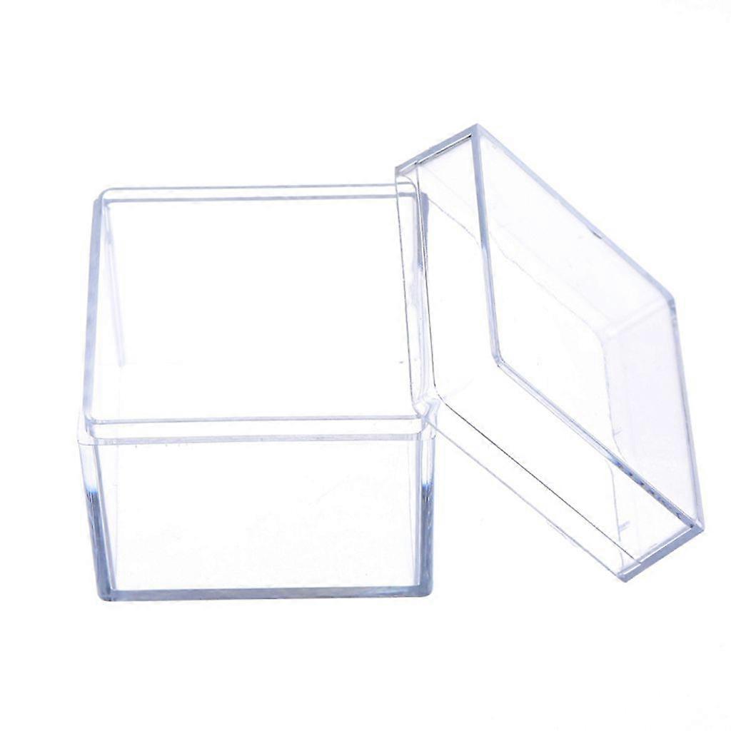 Plastic Square Box Small Plastic Storage Box 5 Sided Transparent Container