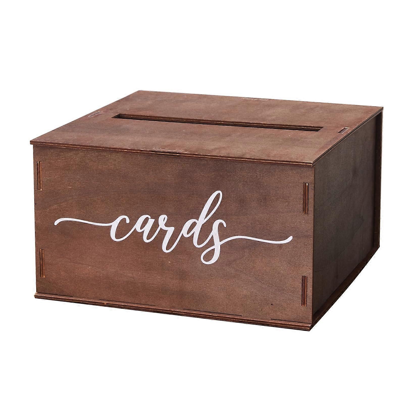 Wooden Rustic Card Box for Wedding Reception 11.5 IN