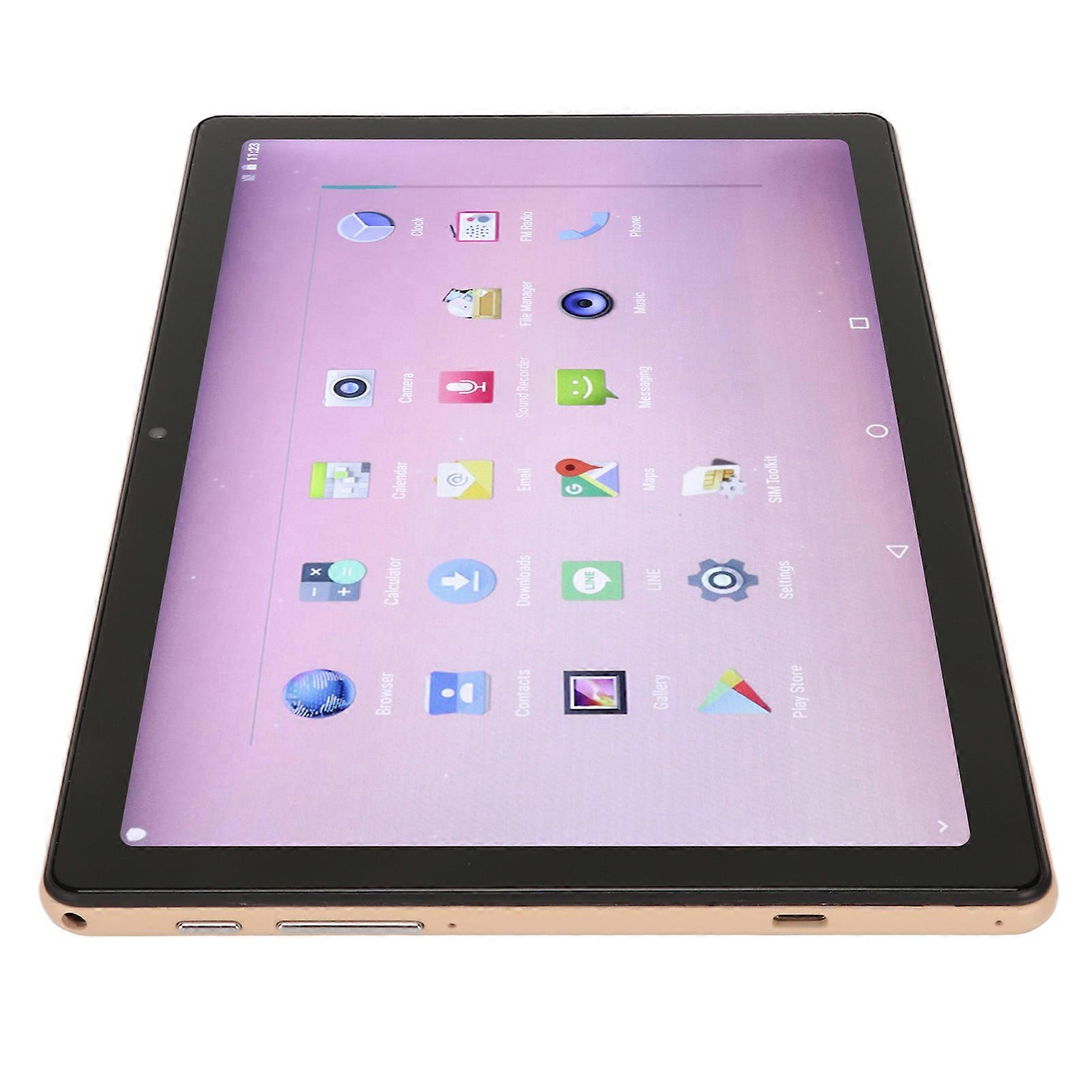 10 Inch Android 11 Tablet 6GB RAM 256GB ROM Yellow EU Plug
