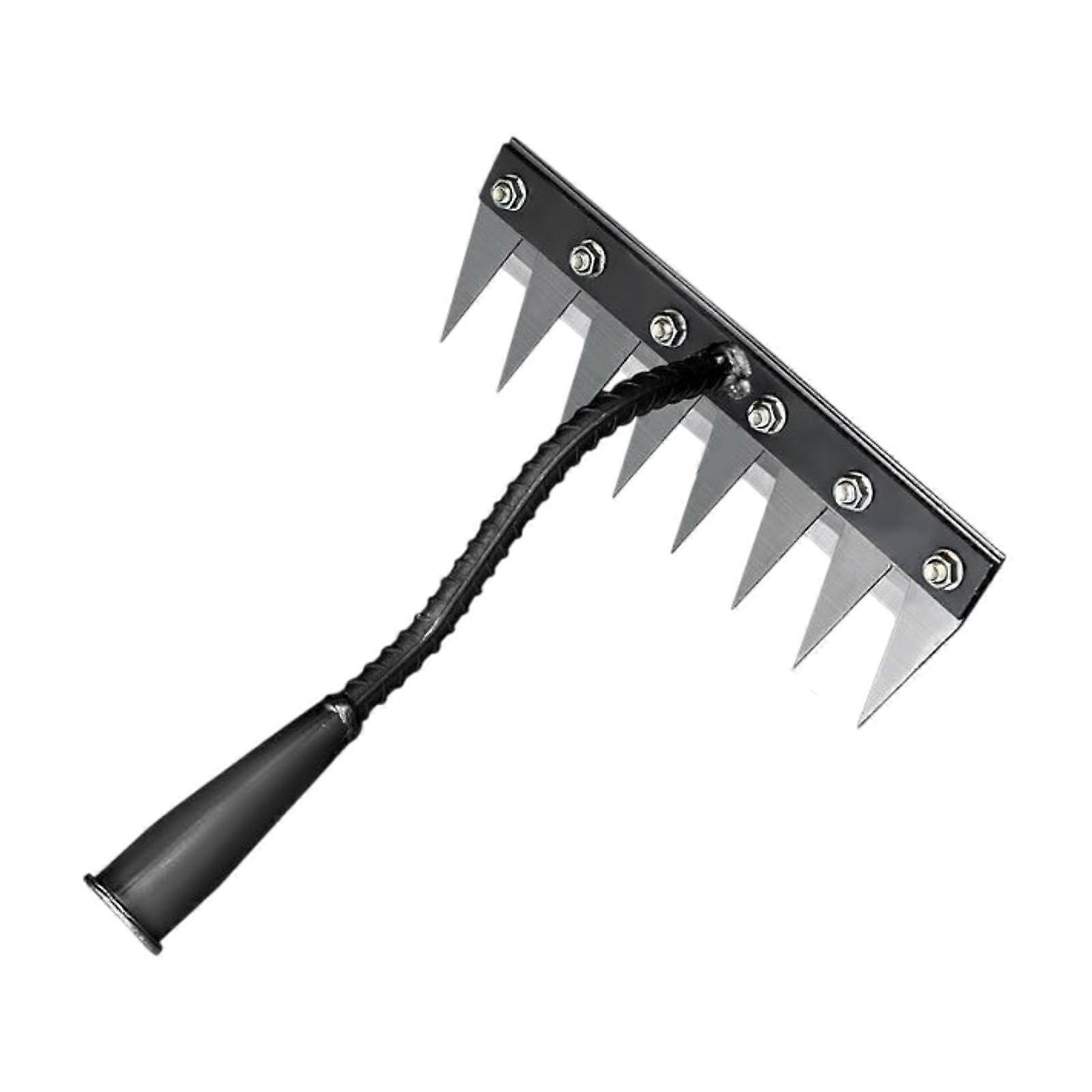 Manual Weeder Tool 8 Tines Claw Remover for Weeds, Durable Agricultural Hand Tool for Garden and Lawn Care
