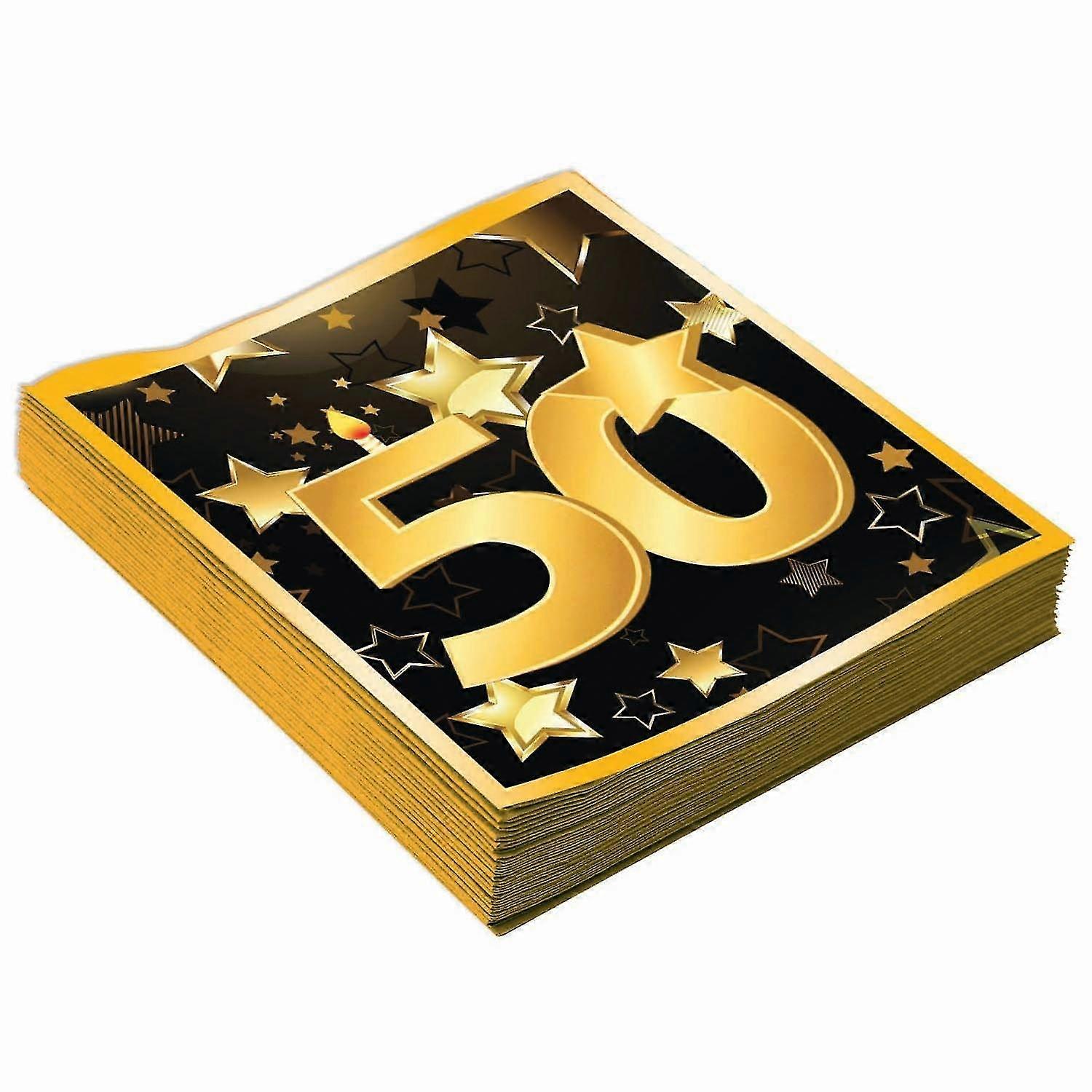 50Th Birthday Napkins 13 16 In Pkt X81899 CSH